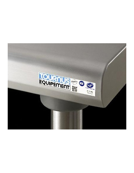 Table inox du chef  TOURNUS EQUIPEMENT un bac à droite