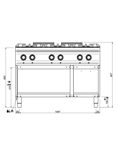 Dimensions-fourneaux-6-feux-sur-placard