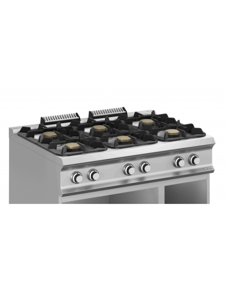 Fourneaux-6 feux-gaz-sur-baie-ouverte