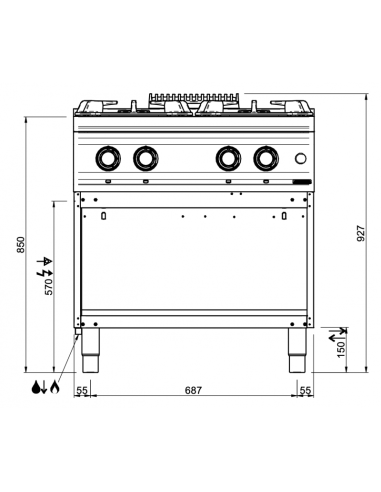 Dimensions-fourneaux-4-feux-sur-placard