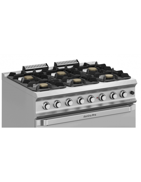 Dessus-fourneaux-gaz-6-feux-MBM-sur-grand-four-gaz-GN2/1