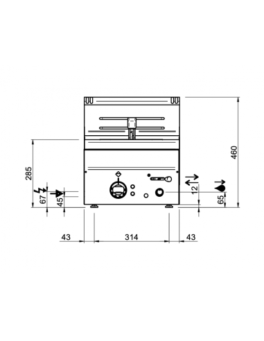 Dimensions-friteuse-électrique-10-litres-à-poser-MBM