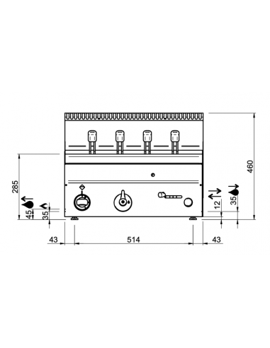 Dimensions-cuiseur-à-pâtes-électrique-à-poser-MBM