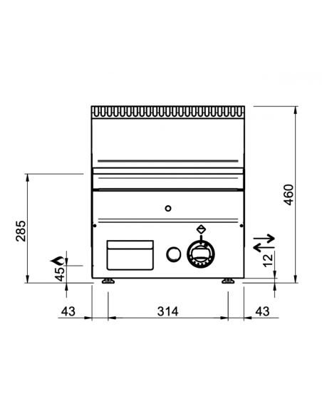 Dimensions-plancha-gaz-à-poser-MBM