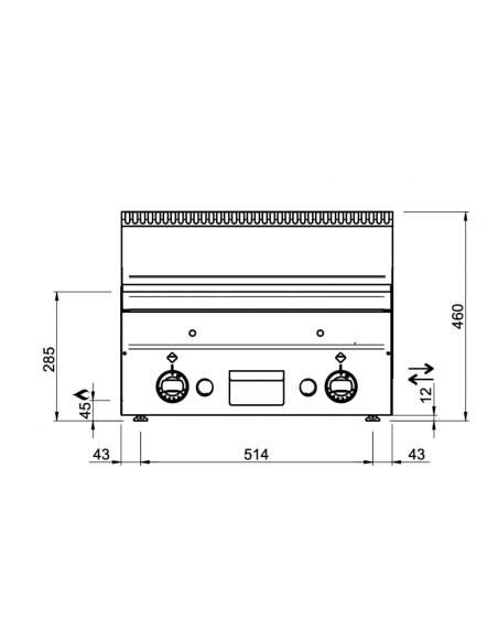Dimensions-grillade-gaz-à-poser-MBM