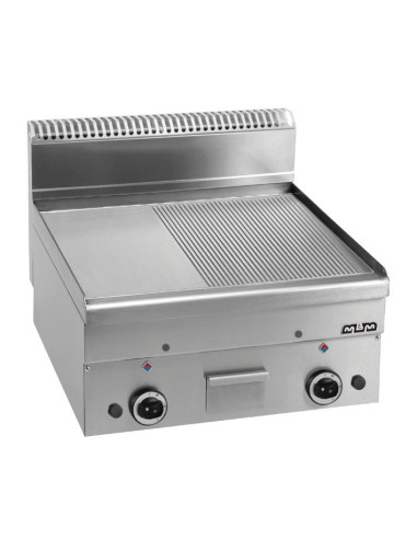 1/2-Plancha-et-1/2-grillade-gaz-plaque-chrome-à-poser-MBM