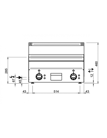 Dimensions-plancha-électrique-à-poser-MBM