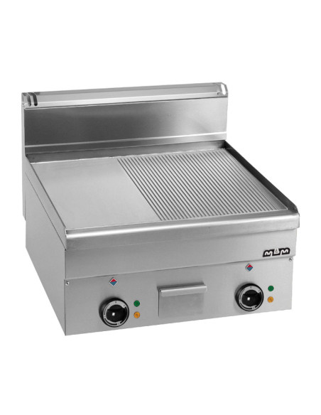 Grillade-et-plancha-électrique-à-poser-MBM-plaque-chrome