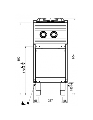 Dimensions-fourneau-gaz-MBM-2-feux-sur-placard-ouvert