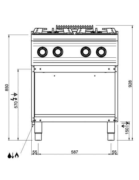 Dimensions-fourneau-gaz-4-feux-sur-placard-ouvert-MBM