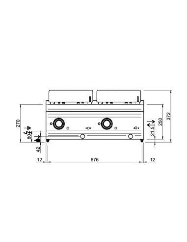 Dimensions-friteuse-électrique-2x12-Litres-MBM