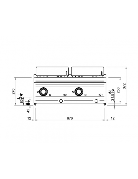 Dimensions-friteuse-électrique-2x12-Litres-MBM