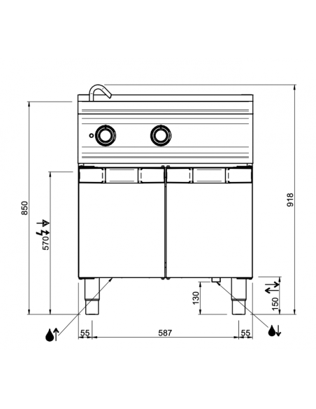 Dimensions cuiseur à pâtes électrique sur placard MBM