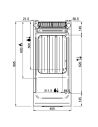 Dimensions-friteuse-gaz-18-Litres-sur-placard-MBM