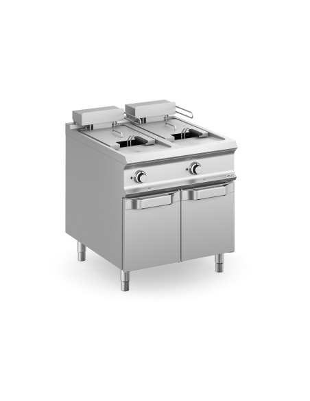 Friteuse-électrique-2x18-Litres-sur-placard-MBM