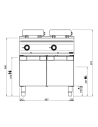 Dimensions-friteuse-électrique-2x18-Litres-sur-placard-MBM