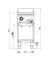 Dimensions-plancha lisse chrome MBM gamme 900