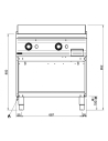 Dimensions-plancha-gaz-lisse-acier-Martin-MBM-gamme-900