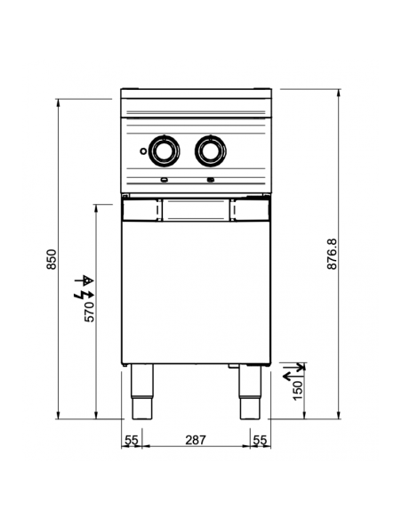 Dimensions-cuiseur-à-pâtes-électrique-sur-coffre-MBM