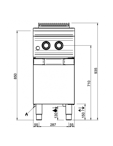Cuiseur à pâtes gaz sur placard MBM
