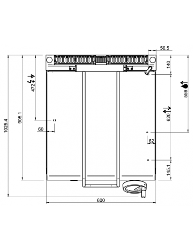 Dimensions-sauteuse-électrique-sur-coffre-80-litres-MBM