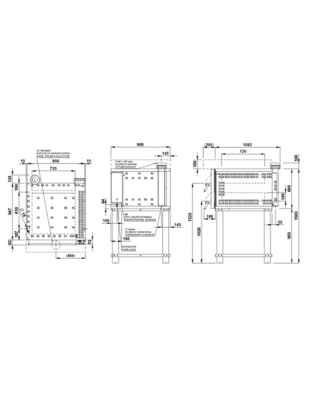 Dimensions four à pizzas MORETTI FORNI 2x4 pizzas