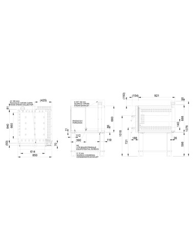 Dimensions four à pizzas MORETTI FORNI 2x4 pizzas