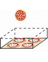 1 niveau de 4 pizzas