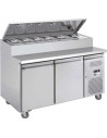 Saladette réfrigérée 2 portes positive avec bacs GN
