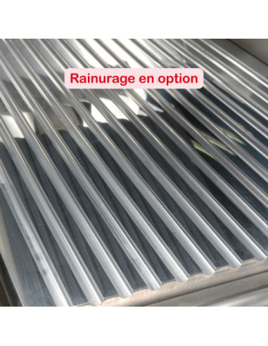 Plaque rainurée en option