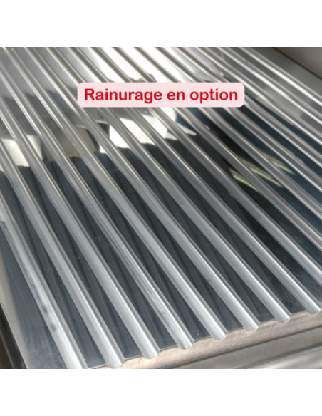 Plaque rainurée en option