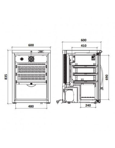 Cave à vin 1 porte vitrée dimensions
