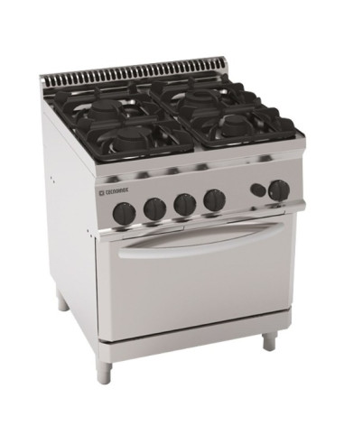 Fourneau gaz 4 feux sur four gaz