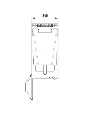 Friteuse gaz 14 Litres sur placard