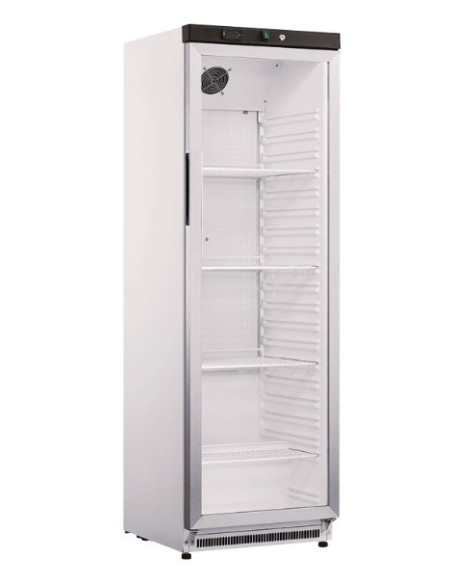Armoire 1 porte vitrée positive 350 litres