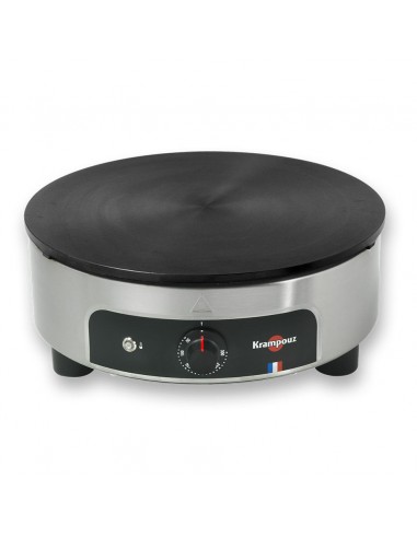 Crêpière KRAMPOUZ électrique plaque en fonte émaillée de 400 mm