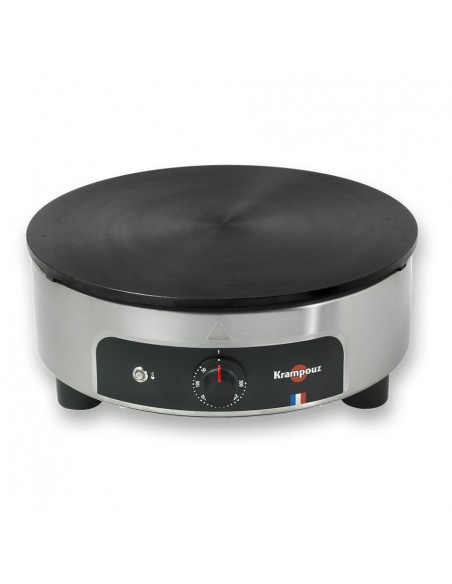 Crêpière KRAMPOUZ électrique plaque en fonte émaillée de 400 mm