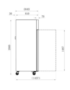 Armoire positive 1 porte 600x400 mm 2