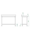 Dimensions table inox