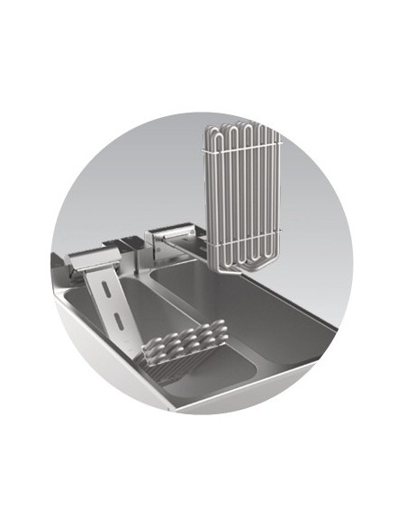 Résistances relevables sur les friteuses Valentine 2x7-8 litres sur coffre