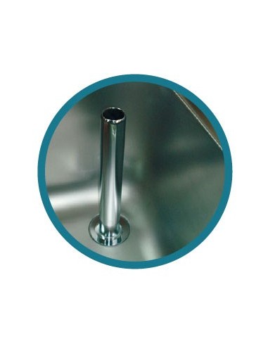 Plonge inox un bac avec égouttoir gauche