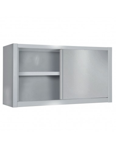 Placard inox haut portes coulissantes et une étagère réglable