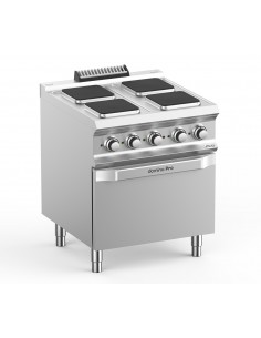 4 feux plaques carré sur four