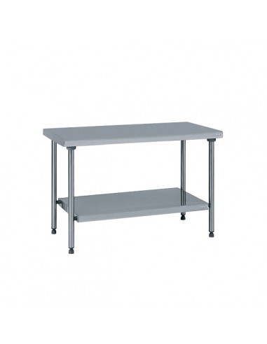Table inox centrale avec étagère basse TOURNUS EQUIPEMENT