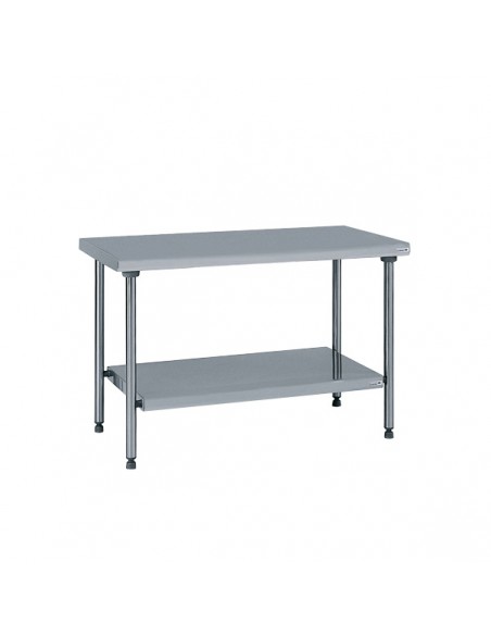 Table inox centrale avec étagère basse TOURNUS EQUIPEMENT