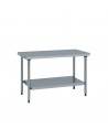 Table inox centrale avec étagère basse TOURNUS EQUIPEMENT