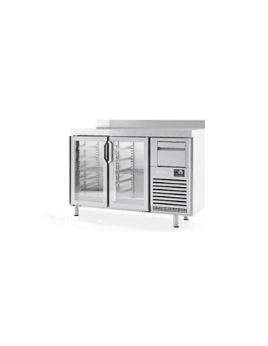 Arrière bar 2 portes vitrées INFRICO avec tiroir marc à café