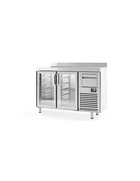 Arrière bar 2 portes vitrées INFRICO avec tiroir marc à café