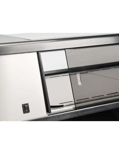 Vitrine réfrigérée à sushi long.1800