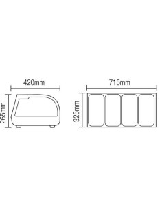 Vitrine de présentation réfrigérée à posée 2